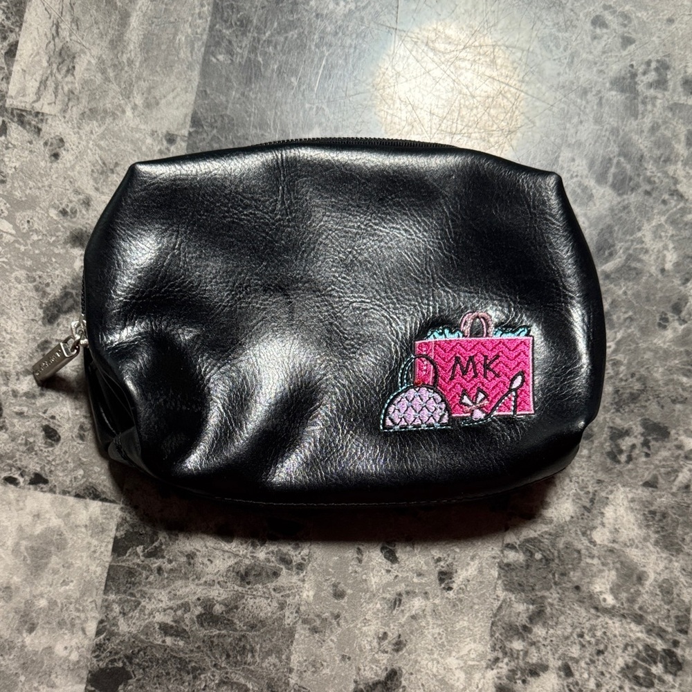 Mary Kay Black Cosmetic Bag with Pink Logo